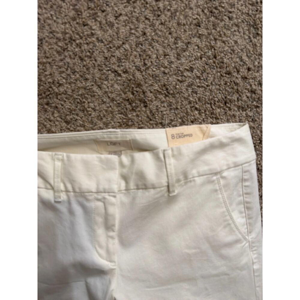 Loft, Marissa cropped 8 white pants NWT 2875 - Picture 2 of 5